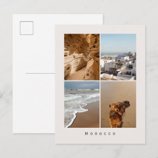 Cartão Postal Morocco Travel Photo Collage (Sandy coasts)