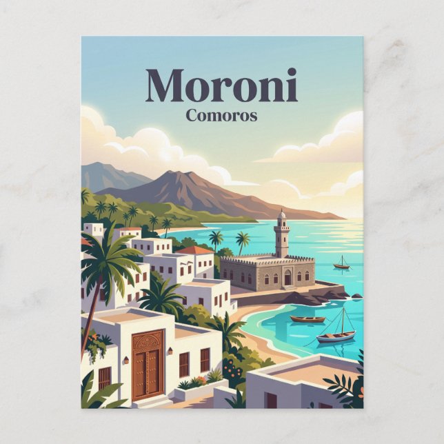 Cartão Postal Moroni Comores (Frente)