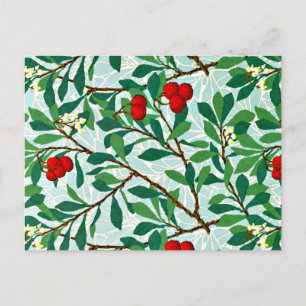 Cartão Postal Morris - Arbatus, vermelho de morango, padrão fam