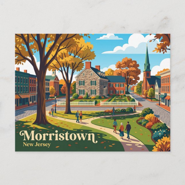 Cartão Postal Morristown Nova Jersey (Frente)