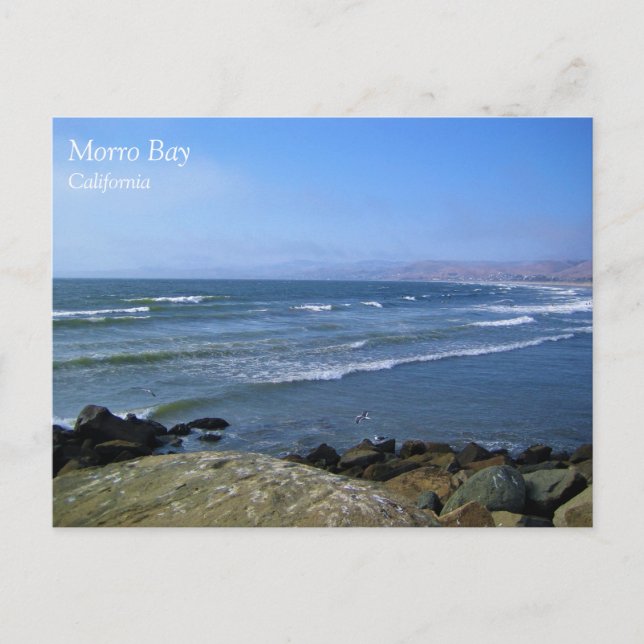 Cartão Postal Morro Bay, Califórnia (Frente)