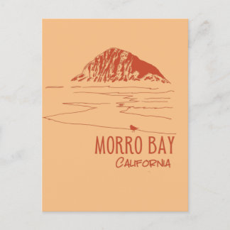 Cartão Postal Morro Bay Califórnia Arte da Rocha Morro