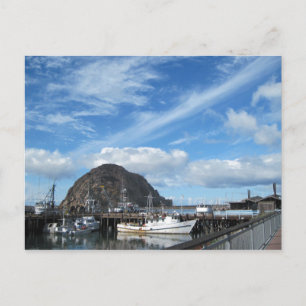 Cartão Postal Morro Rock, Barcos de Pesca e Embarcadero