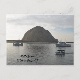 Cartão Postal Morro Rock em Morro Bay, CA