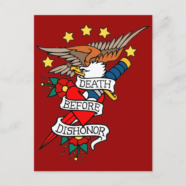 Cartão Postal Morte Antes da Desonra (Frente)