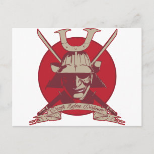 Cartão Postal Morte Antes de Desonrar Samurai