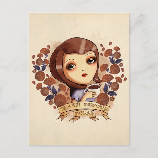Cartão Postal Morte antes do Decaf (Frente)