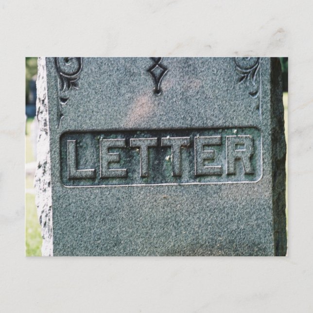 Cartão Postal Morte da Palavra Escrita (Frente)