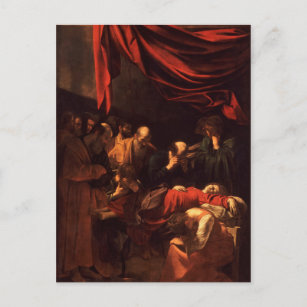 Cartão Postal Morte da Virgem por Caravaggio (1606)