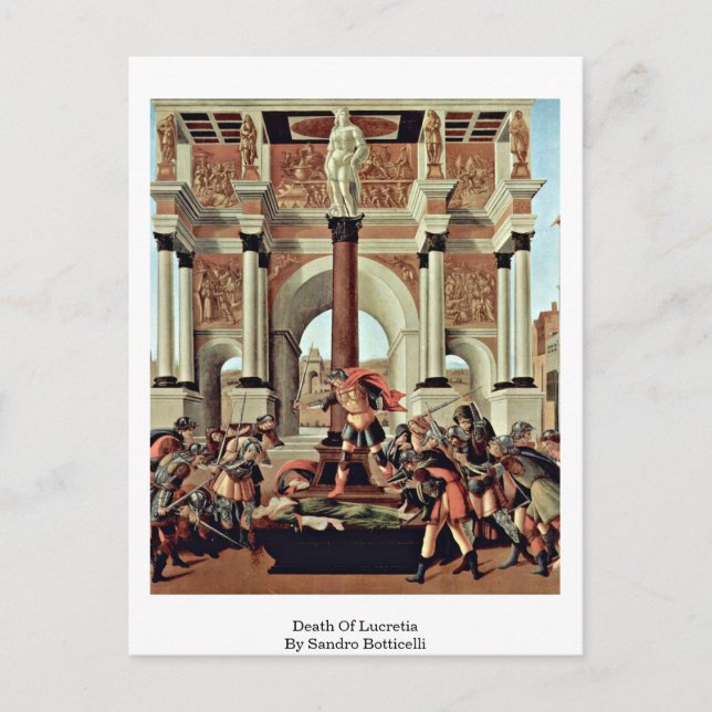 Cartão Postal Morte De Lucretia Por Sandro Botticelli (Frente)