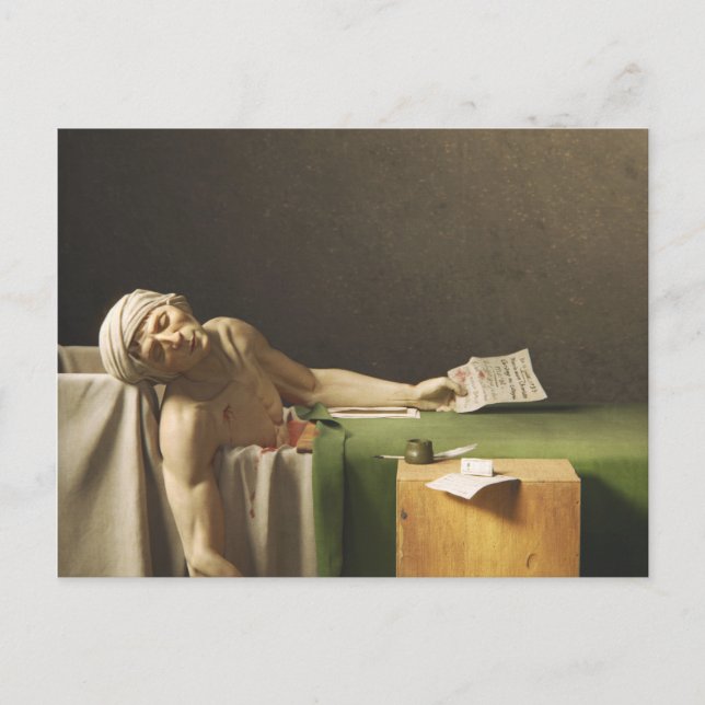 Cartão Postal Morte De Marat Por Jacques Louis David (Frente)