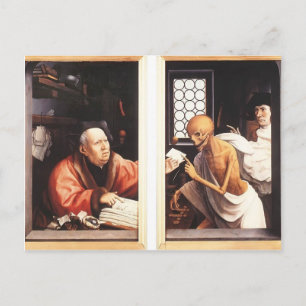 Cartão Postal Morte e o Avarento de Jan Provoost