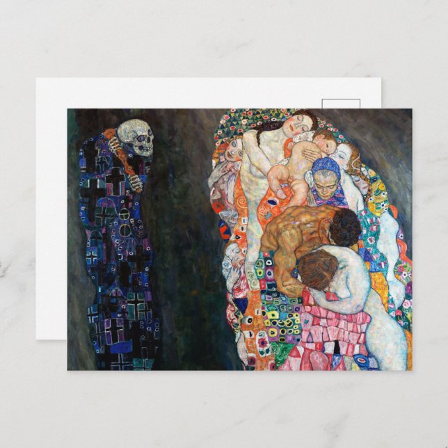 Cartão Postal Morte e Vida | Gustav Klimt | (Frente/Verso)