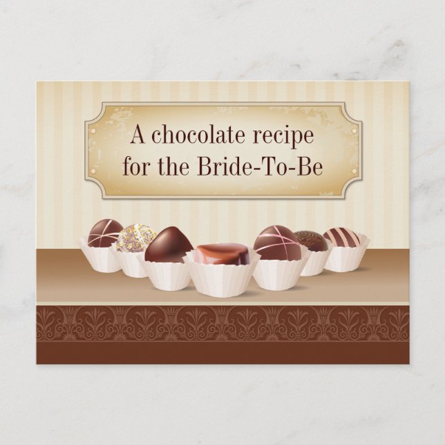 Cartão Postal Morte por Receita de Chocolate (Frente)