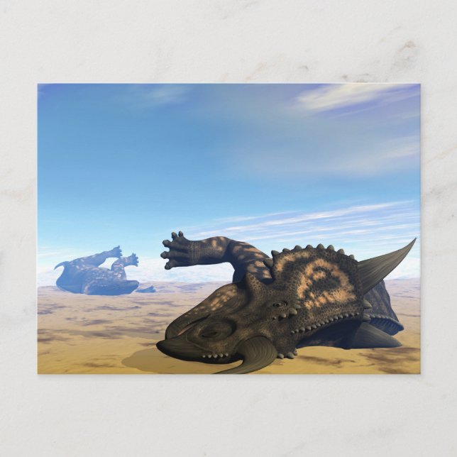 Cartão Postal Morto de dinossauros Einiossauro (Frente)
