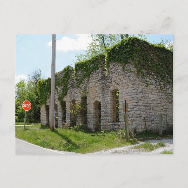 Cartão Postal Mortuário e Fábrica de Caixas na Rota 66 (Frente)