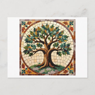 Cartão Postal Mosaic tree