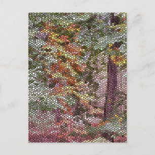 CARTÃO POSTAL MOSAICO DE ÁRVORE
