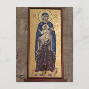 Cartão Postal Mosaico de Maria e Jesus
