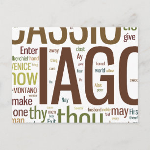 Cartão Postal Mosaico de Palavras Othello