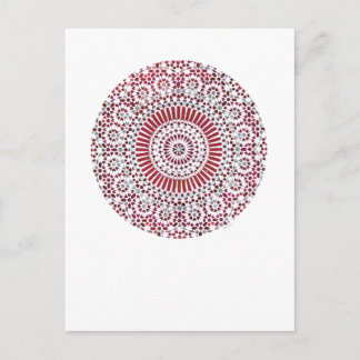 Cartão Postal mosaico do círculo chakra da raiz vermelha