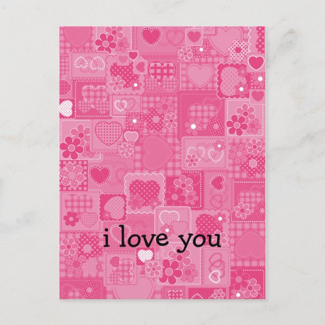 Cartão Postal Mosaico do Coração (Frente)