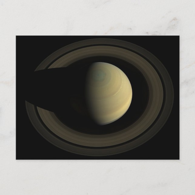 Cartão Postal Mosaico Do Planeta Saturno E Seus Anéis Principais (Frente)