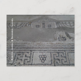 Cartão Postal Mosaico na sinagoga antiga em Israel