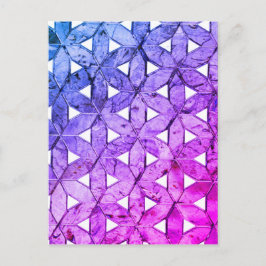 Cartão Postal Mosaico Periwinkle Flor de Vida