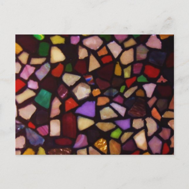 Cartão Postal Mosaico Preto Multicolor (Frente)