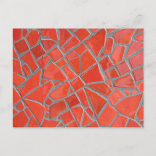 Cartão Postal Mosaico vermelho
