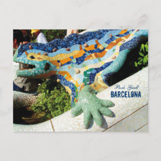 Cartão Postal Mosaicos de Barcelona Park Guell