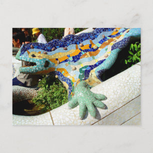 Cartão Postal Mosaicos Gaudi Lizard