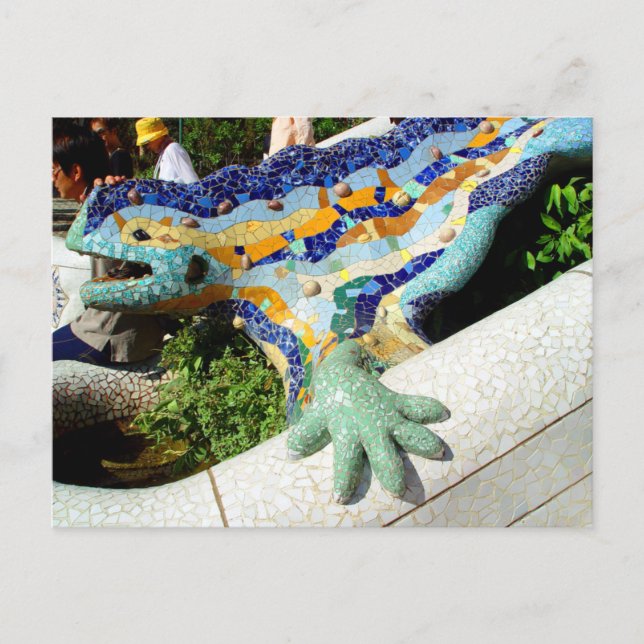 Cartão Postal Mosaicos Gaudi Lizard (Frente)