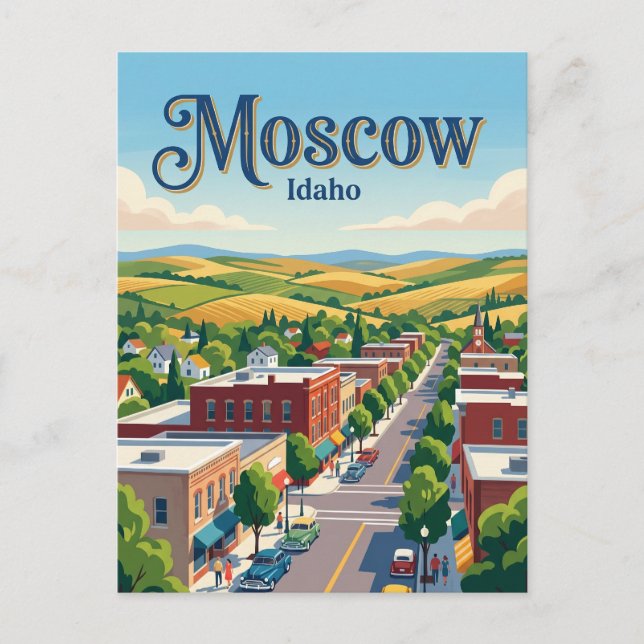 Cartão Postal Moscou Idaho (Frente)
