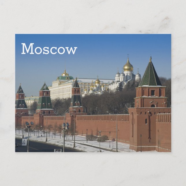Cartão Postal Moscou Kremlin (Frente)