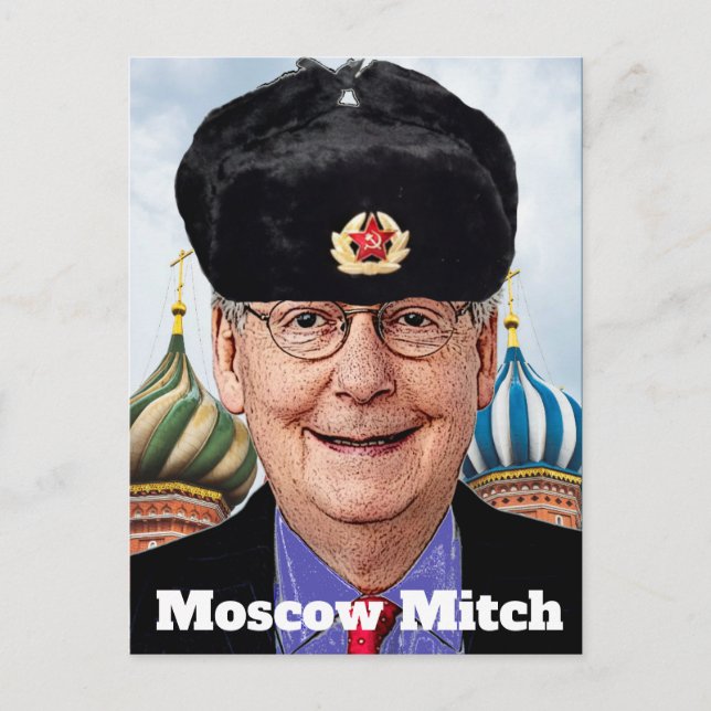 Cartão Postal Moscou Mitch McConnell (Frente)