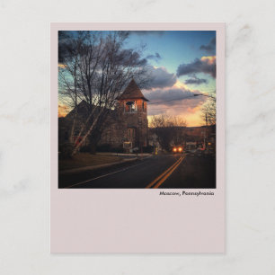 Cartão Postal Moscou,PA-Igreja Rua.Igreja Metodista Unida Moscou