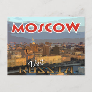 Cartão Postal Moscou, postal da serie Visite a Rússia