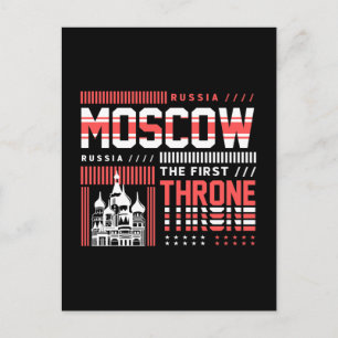 Cartão Postal Moscou Rússia Tipografia de Pontos Turísticos Viag