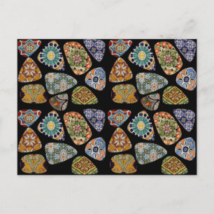 Cartão Postal Mosico Azulejo Espanhol e Mexicano
