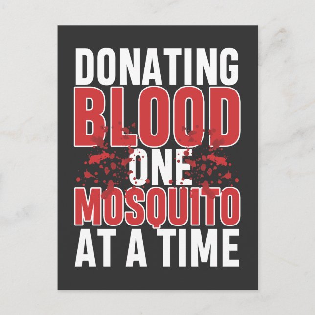 Cartão Postal Mosquito Camping Camper Nature Aventura Caminhante (Frente)