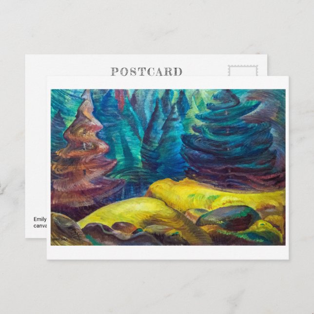 Cartão Postal Moss Amarelo | Emily Carr | (Frente/Verso)