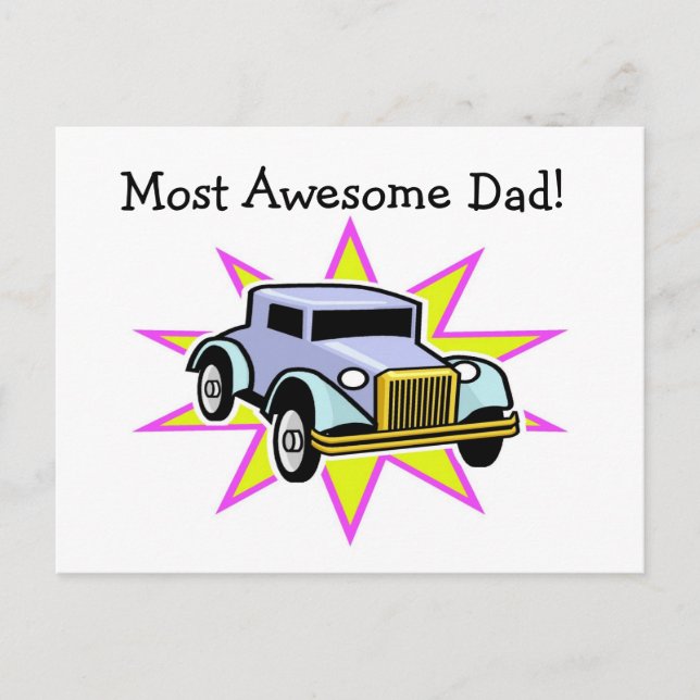 Cartão Postal Most Awesome Dad! - Postcard (Frente)