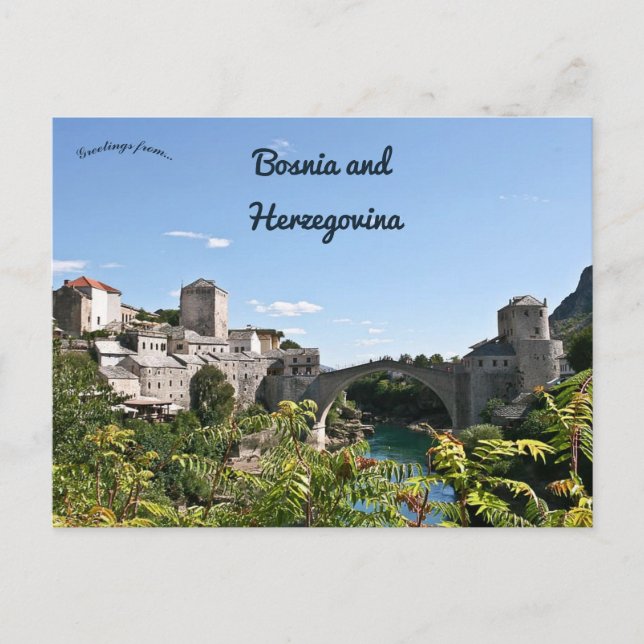 Cartão Postal Mostar Bósnia e Herzegovina (Frente)