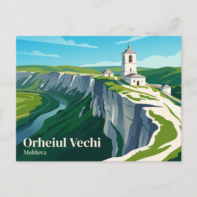 Cartão Postal Mosteiro da Caverna Moldova (Frente)