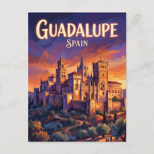 Cartão Postal Mosteiro de Guadalupe Espanha (Frente)