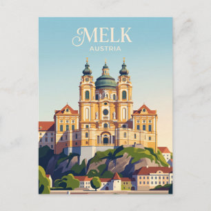 Cartão Postal Mosteiro de Melk Áustria