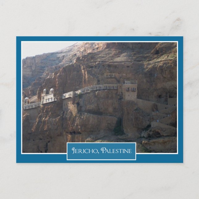 Cartão Postal Mosteiro ortodoxo grego em Jericó, Palestina (Frente)