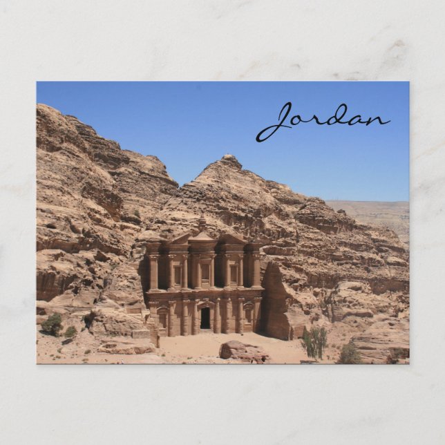 Cartão Postal mosteiro petra jordan (Frente)